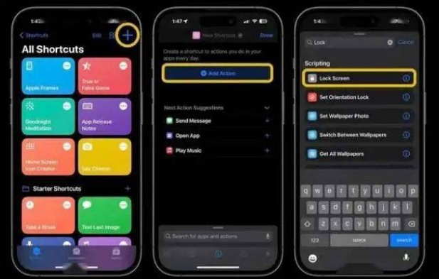 阿图什苹果14锁屏维修店分享iPhone14升级iOS16.4后如何创建锁屏快捷方式 